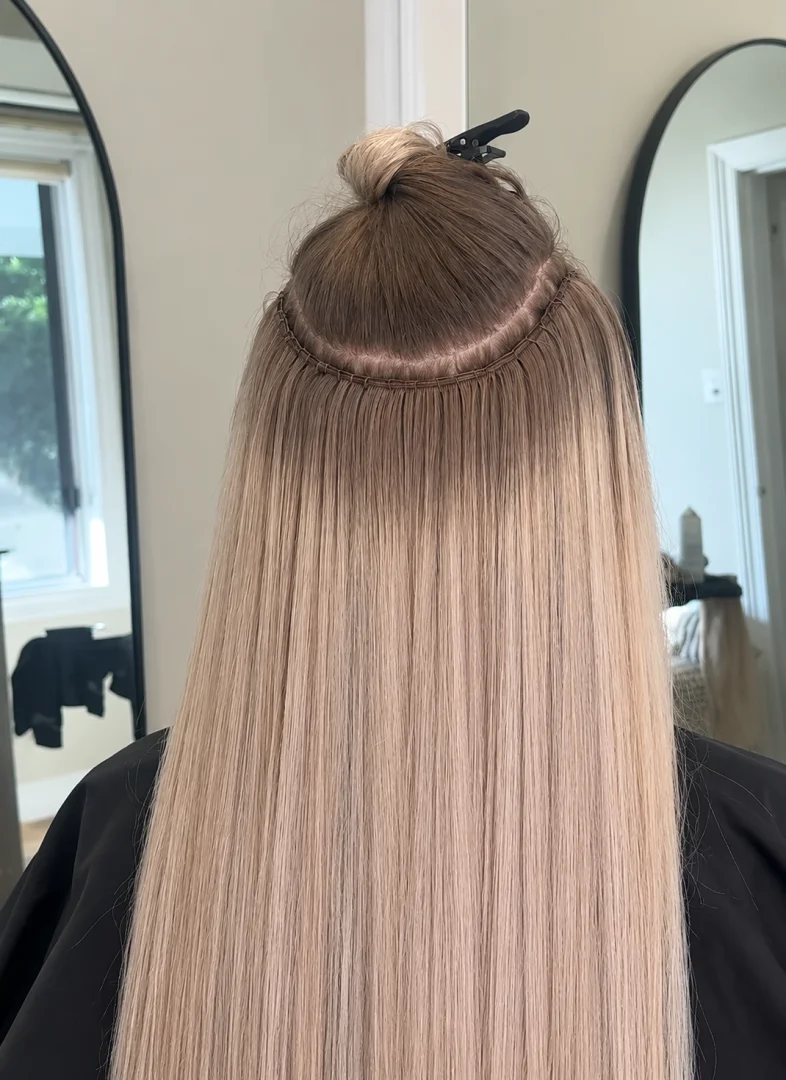 Seamlessly blended hair extensions fitted at Runway Tamworth