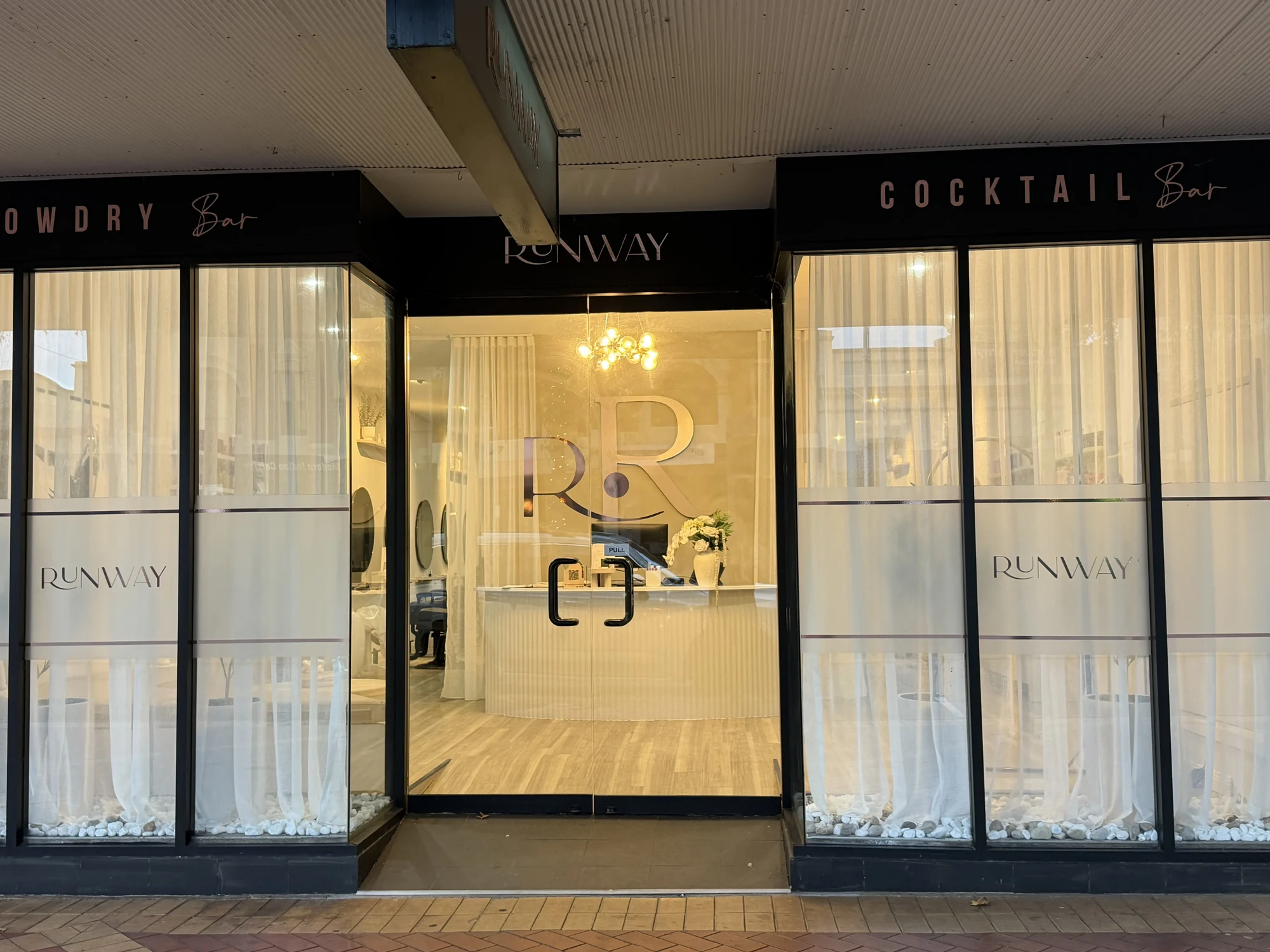 Interior of Runway, a luxury hair and beauty salon in Tamworth